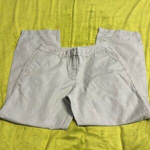 J. Jill Pants Women's Size 10 RN97641 Cotton/Linen Light Gray Pant